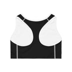 Comfortable and breathable black sports bra for workouts