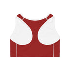 Comfortable and breathable burgundy sports bra for workouts