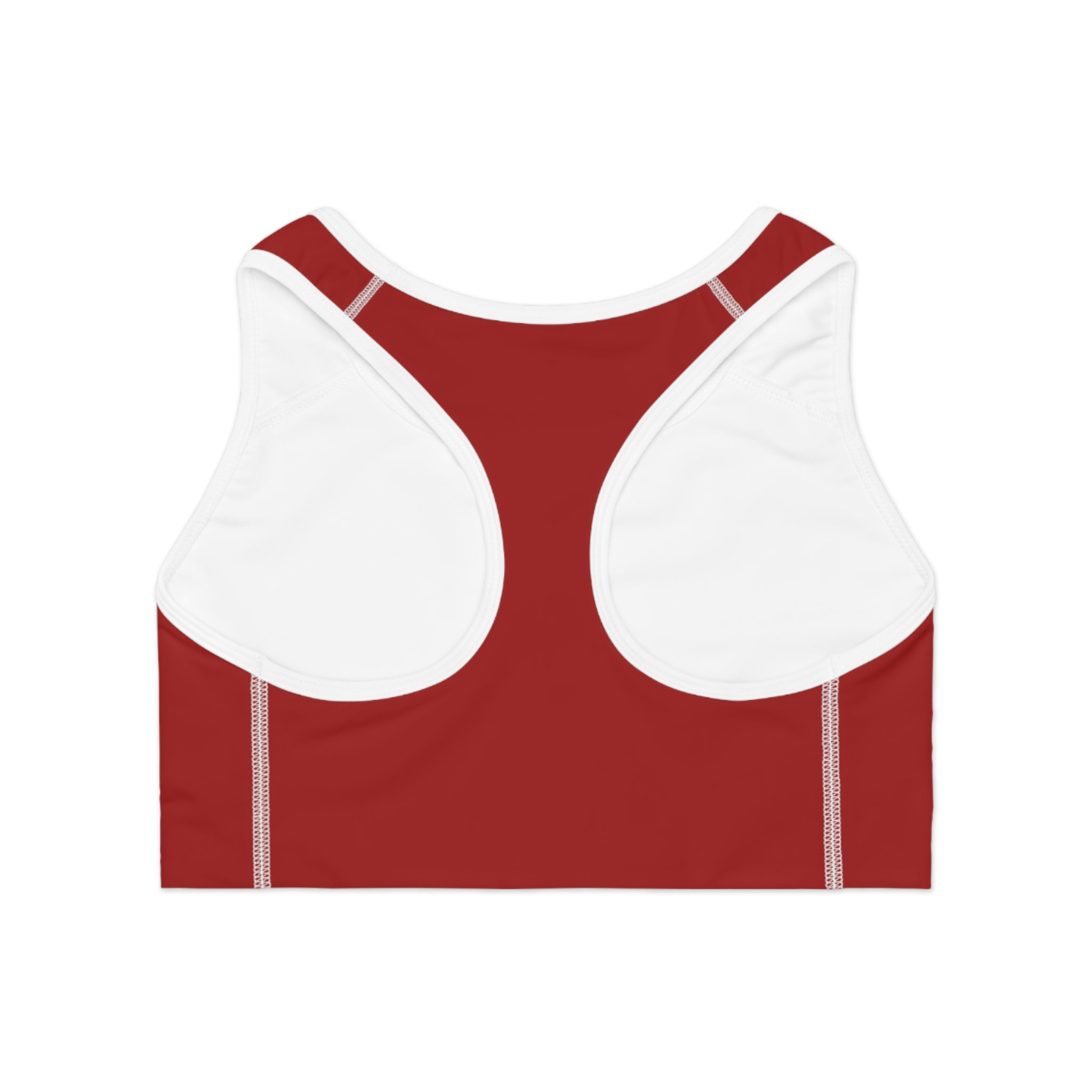 Comfortable and breathable burgundy sports bra for workouts