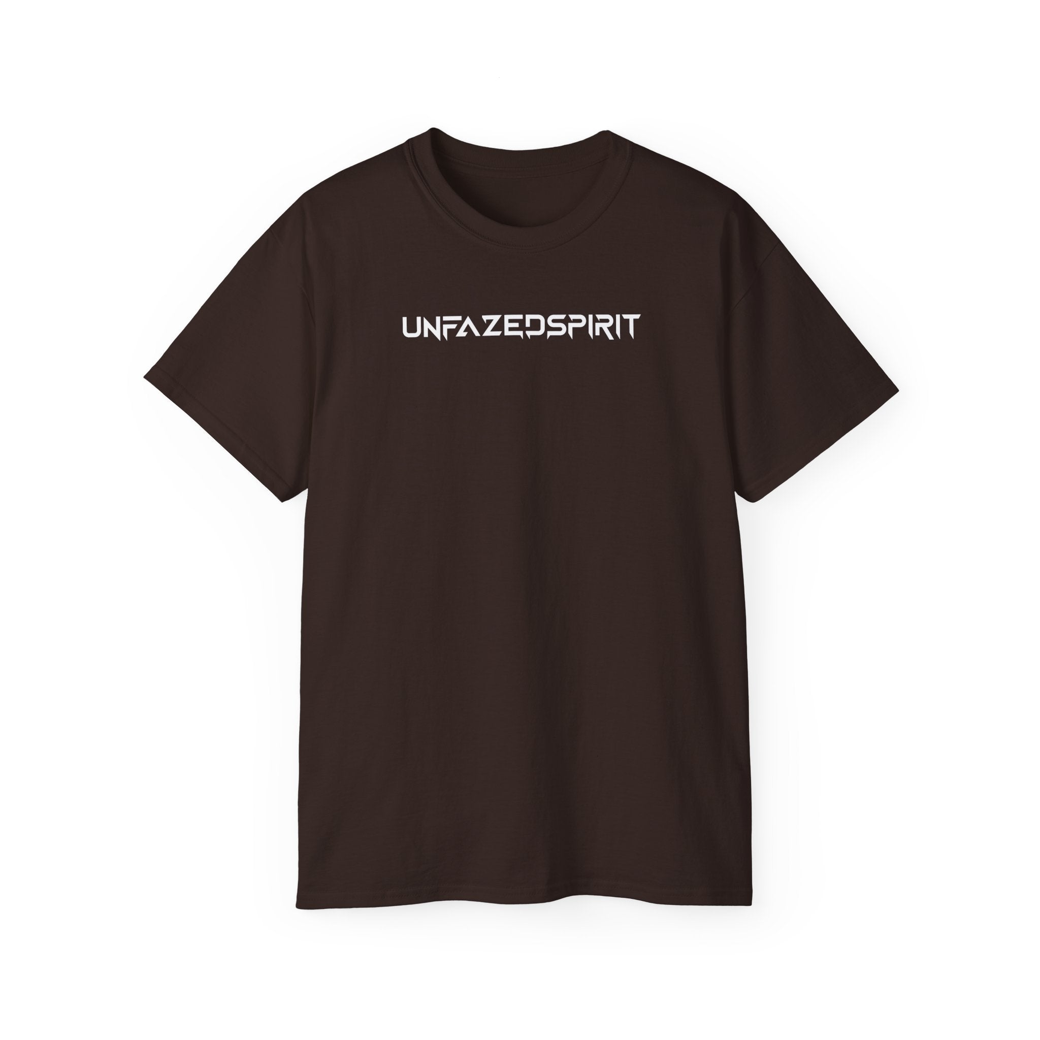 Amped Unfazed Essential Tee – unisex cotton t-shirt by Unfazed Spirit Athletics.
