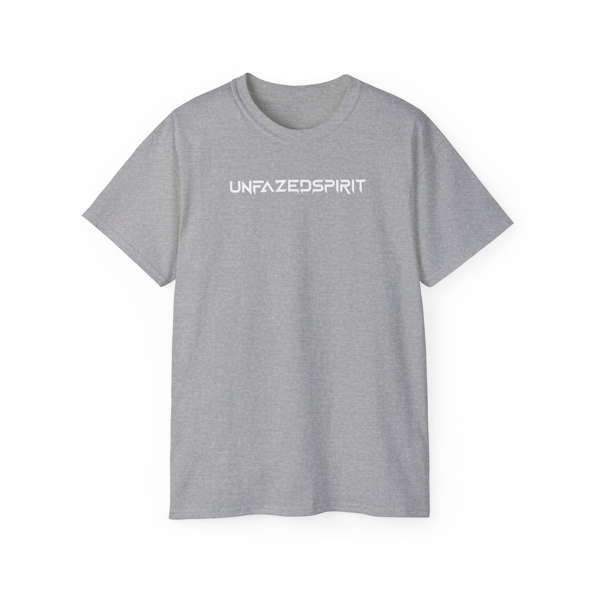 Amped Unfazed Essential Tee – unisex cotton t-shirt by Unfazed Spirit Athletics.